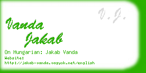 vanda jakab business card